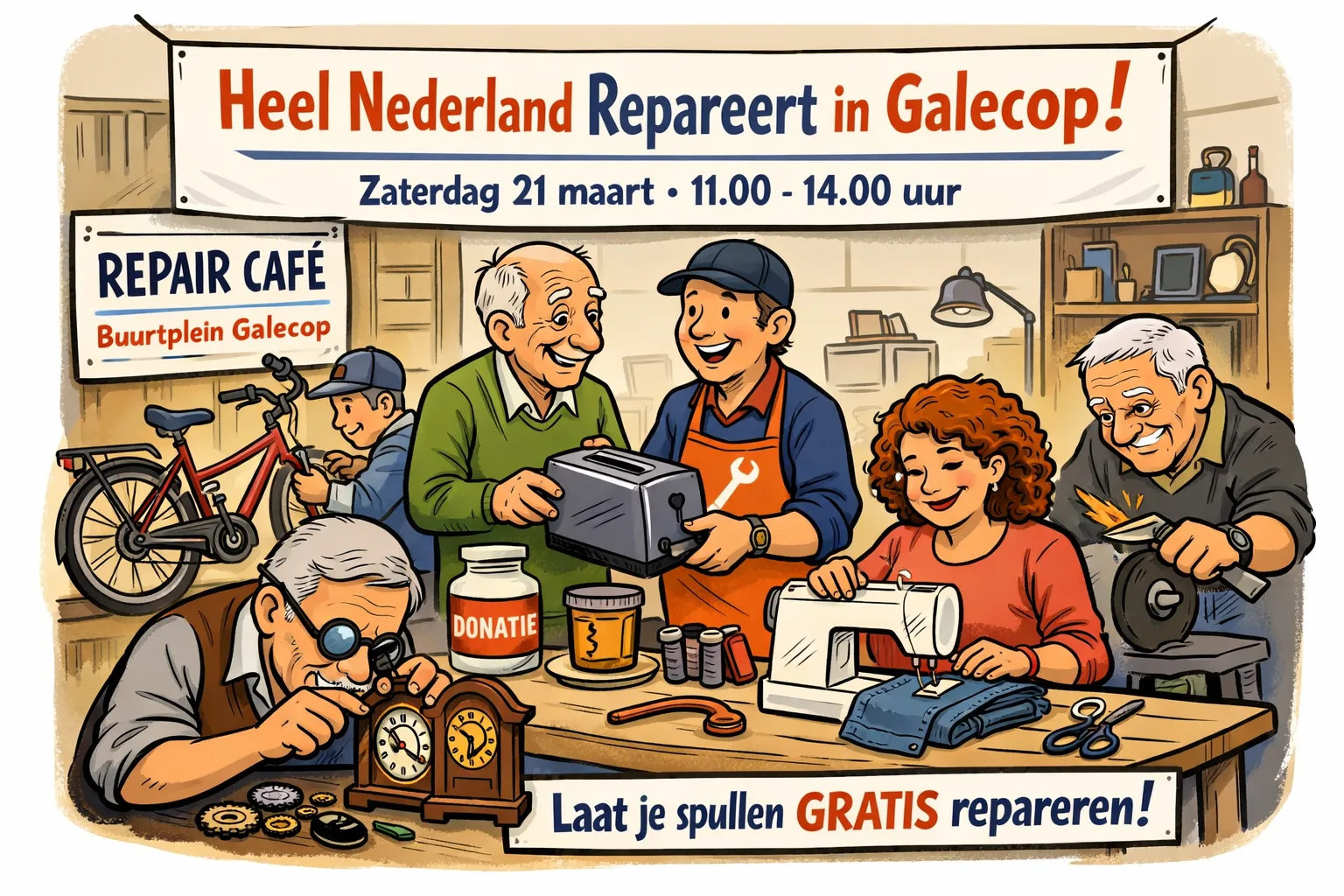 Heel Nederland Repareert 21 maart karikatuur 2026