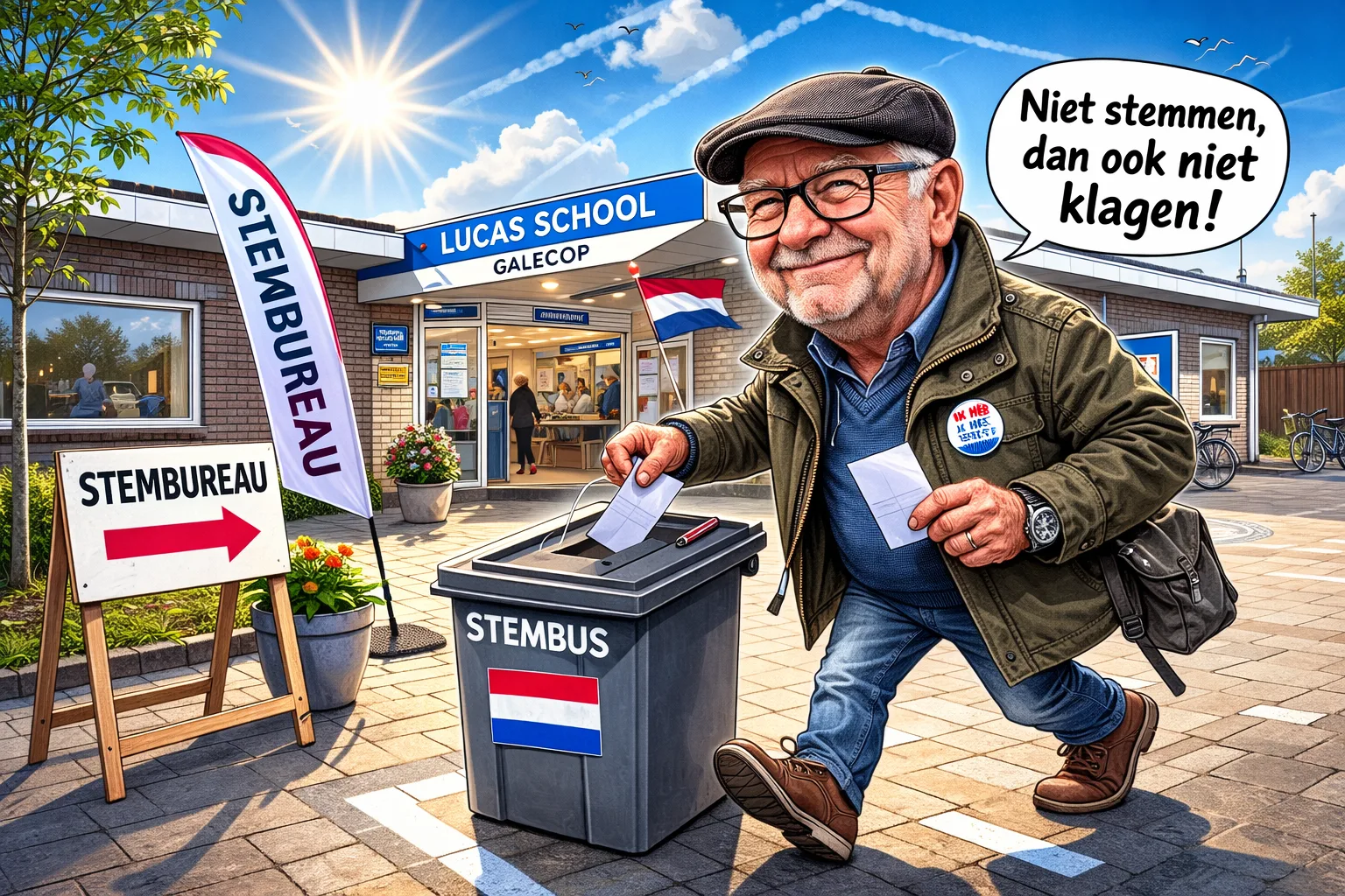 Jan met de Pet gaat stemmen