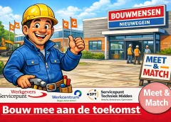 Praat direct met 16 werkgevers tijdens bouw-Meet & Match in Nieuwegein