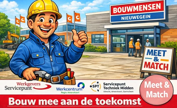 Praat direct met 16 werkgevers tijdens bouw-Meet & Match in Nieuwegein