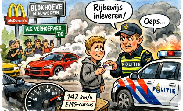 Politie grijpt in bij carmeeting in Nieuwegein, bestuurder rijdt 142 km/u