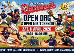Honkbalclub Nieuwegein Diamonds opent seizoen met open dag en gezellig mix-toernooi