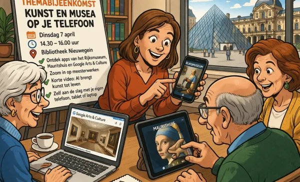 Bibliotheek Nieuwegein houdt themabijeenkomst over kunst en musea op je telefoon