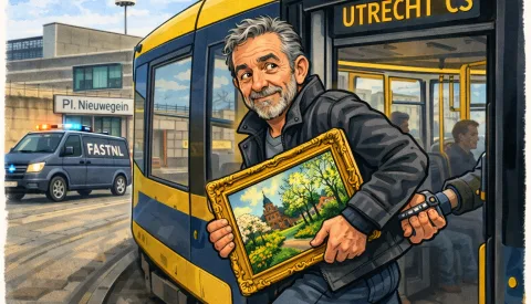 Kunstrover Nils M. verdwijnt vanuit gevangenis Nieuwegein, pakte hij gewoon de tram?