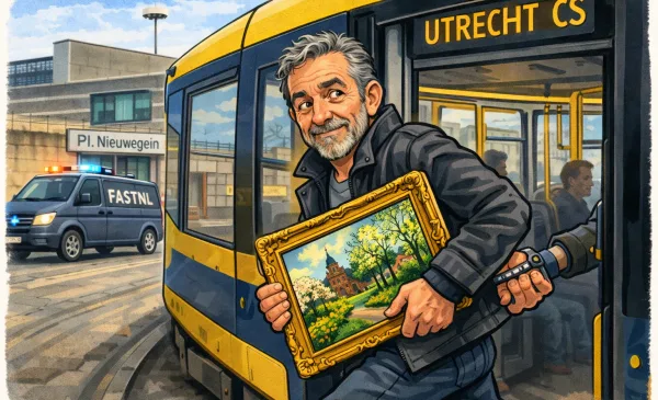 Kunstrover Nils M. verdwijnt vanuit gevangenis Nieuwegein, pakte hij gewoon de tram?