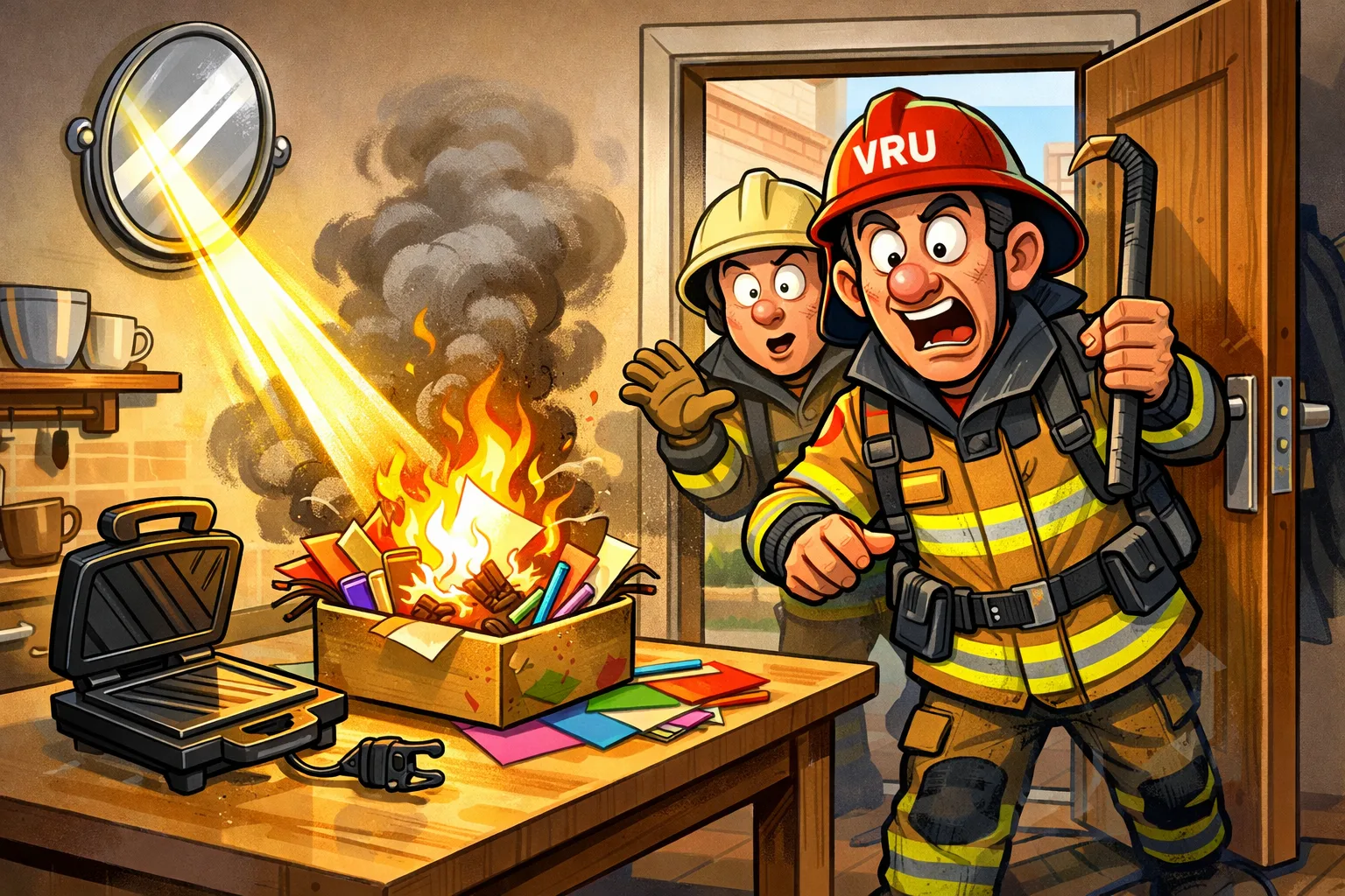 karikatuur brand via spiegel