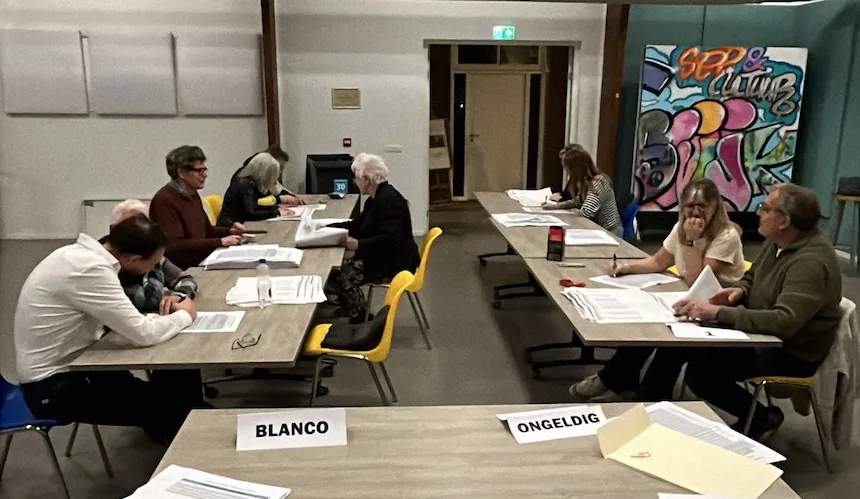 tellen van stemmen op Fort Vreeswijk