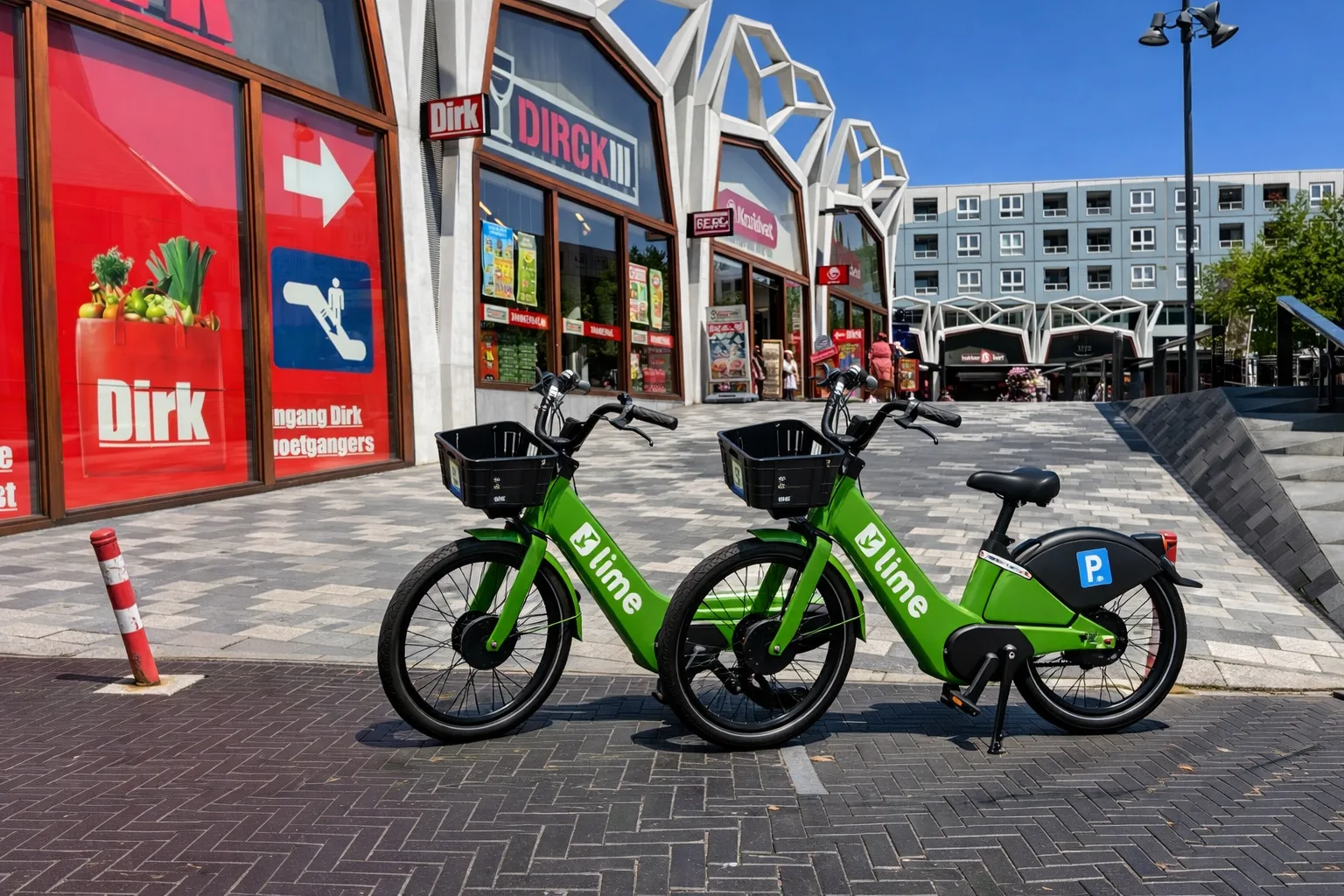 Deelfietsen Lime op City