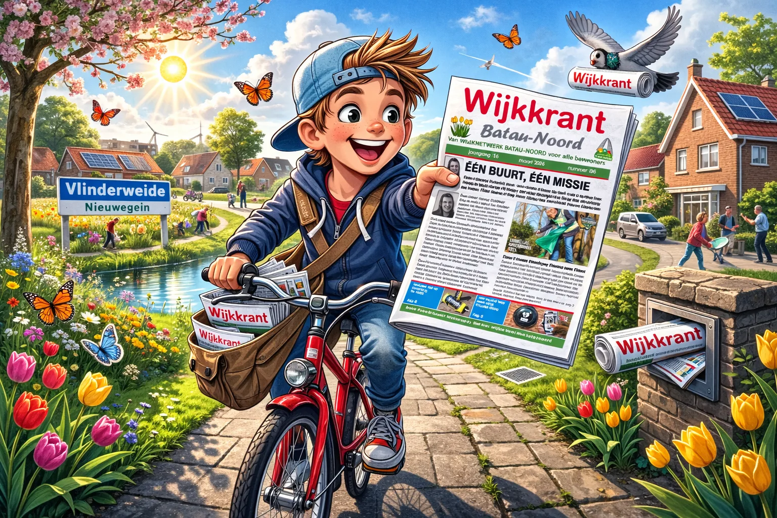 wijkkrant batau noord maart 2026 jongetje brengt rond