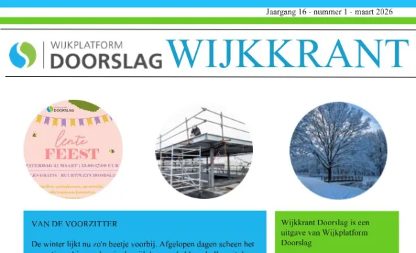 Wijkkrant Doorslag ook nu on-line te lezen via De Digitale Stad Nieuwegein