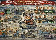 Tinus A.I: ‘PFAS in de regen, politiek op stoom, en de stad die tóch blijft doen’