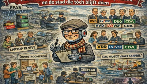 Tinus A.I: ‘PFAS in de regen, politiek op stoom, en de stad die tóch blijft doen’