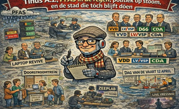 Tinus A.I: ‘PFAS in de regen, politiek op stoom, en de stad die tóch blijft doen’