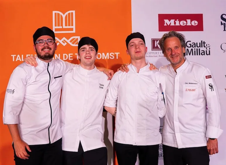 Winnaars koksteam Jeftha, Tayke en Arend vlnr.