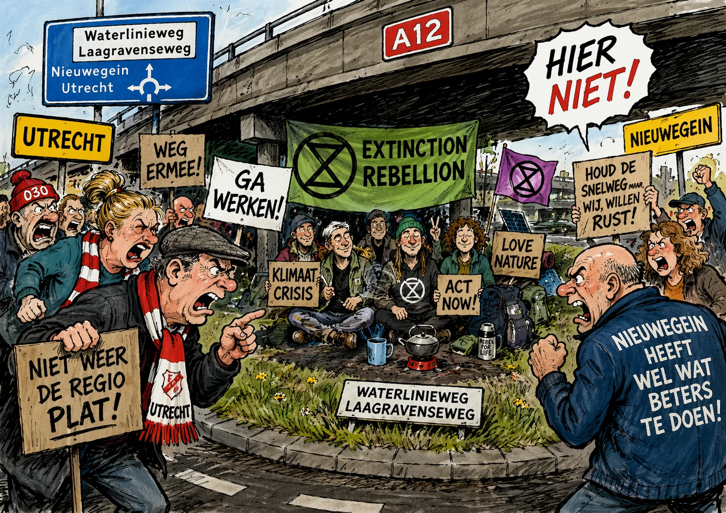 XR demontreert bij de A12