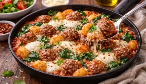 Koken met PEN: ‘Gnocchi uit de oven met gehaktballetjes, spinazie en mozzarella’