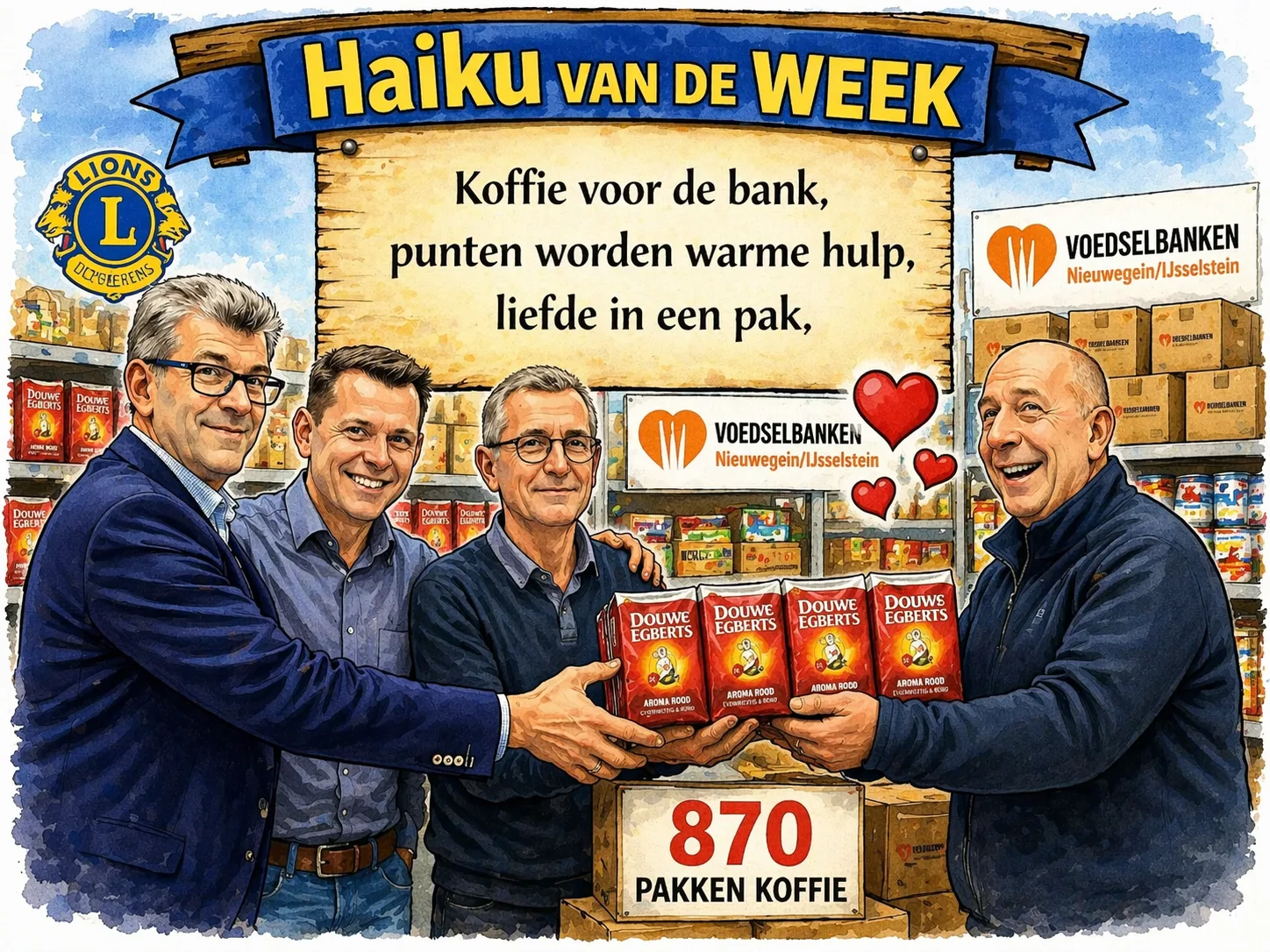 Haiku over de Voedselbank en koffie