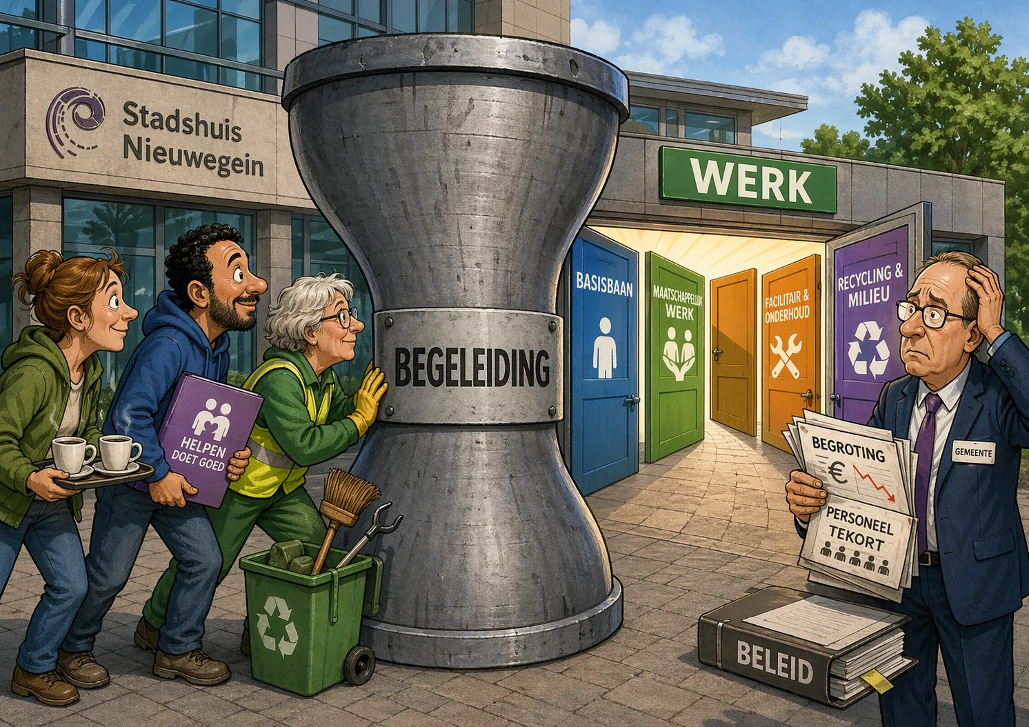 Basisbaan karikatuur