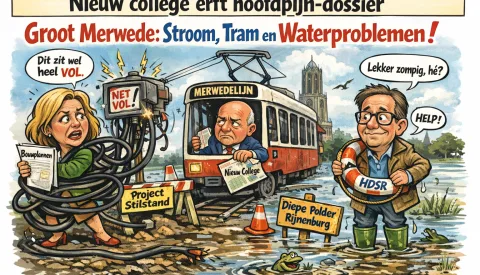 Nieuw college erft meteen hoofdpijndossier, Groot Merwede botst op stroom, tram en water