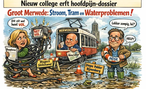 Nieuw college erft meteen hoofdpijndossier, Groot Merwede botst op stroom, tram en water