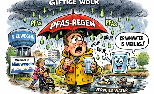 PFAS valt nu ook uit de lucht, ook in Nieuwegein duikt de stof op in regenwater