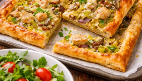 Koken met PEN: ‘Plaattaart met kip, prei en mosterdroom’