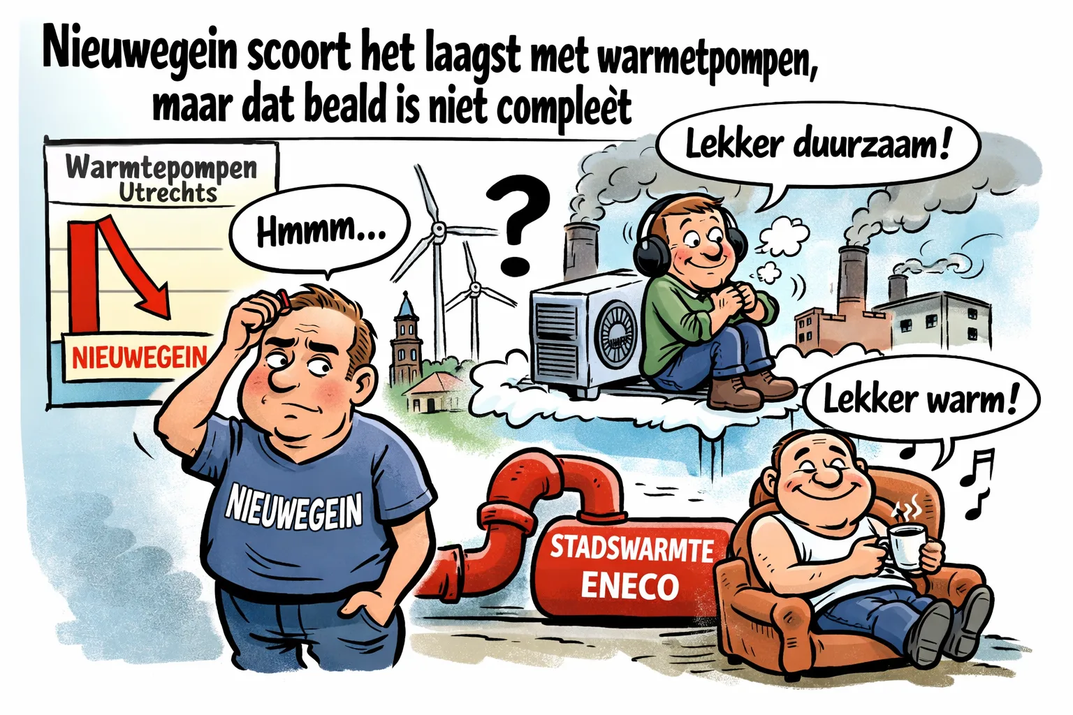 warmtepomp karikatuur