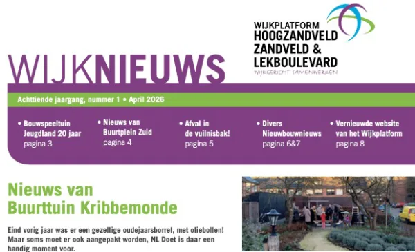 De wijkkrant voor Hoogzandveld, Zandveld & Lekboulevard van april is af