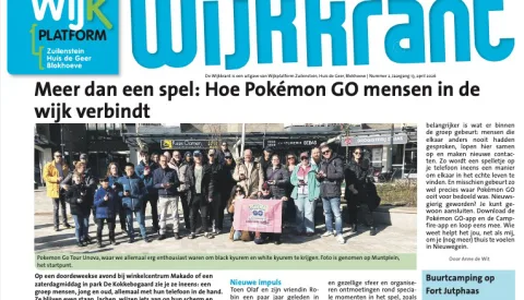 Nieuwe wijkkrant is uit: ‘Van Pokémon GO tot buurtcamping, nieuwe Wijkkrant van Zuilenstein staat nu klaar’