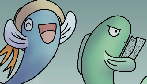 De strip van Kim Houtzager: ‘Zelfs vissen staan soms in de file bij Galecop’