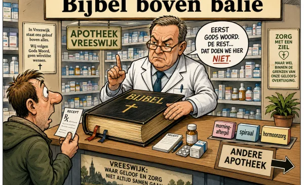 Bijbel boven balie: Apotheek Vreeswijk levert bepaalde zorg niet