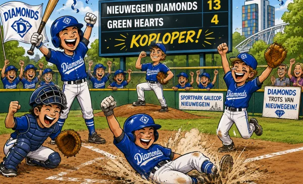 Junioren Nieuwegein Diamonds slaan zich met 13-4 naar koppositie