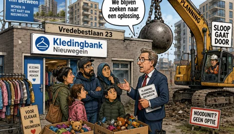 Kledingbank Nieuwegein blijft zonder nieuw onderkomen nu sloop Vredebestlaan doorgaat