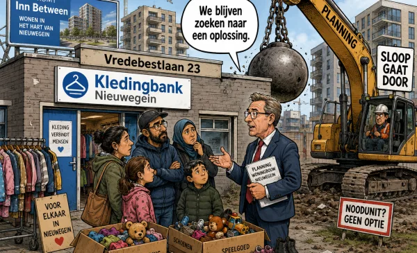 Kledingbank Nieuwegein blijft zonder nieuw onderkomen nu sloop Vredebestlaan doorgaat