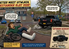 Politie zoekt doorrijder na ernstig ongeval in Fokkesteeg