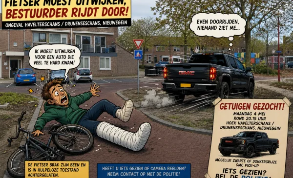 Politie zoekt doorrijder na ernstig ongeval in Fokkesteeg
