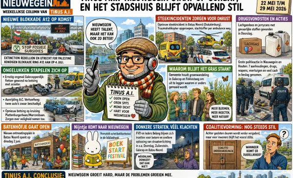Tinus A.I: ‘Nieuwegein staat op scherp, en het Stadshuis blijft opvallend stil’