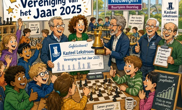 Schaakvereniging Kasteel Lekstroom uitgeroepen tot vereniging van het jaar 2025