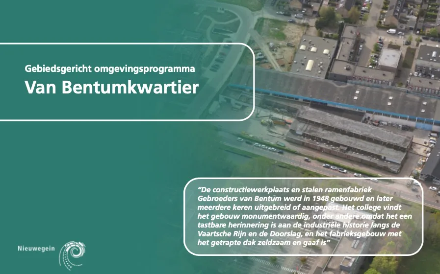 Gebiedsprogramma Van Bentumkwartier