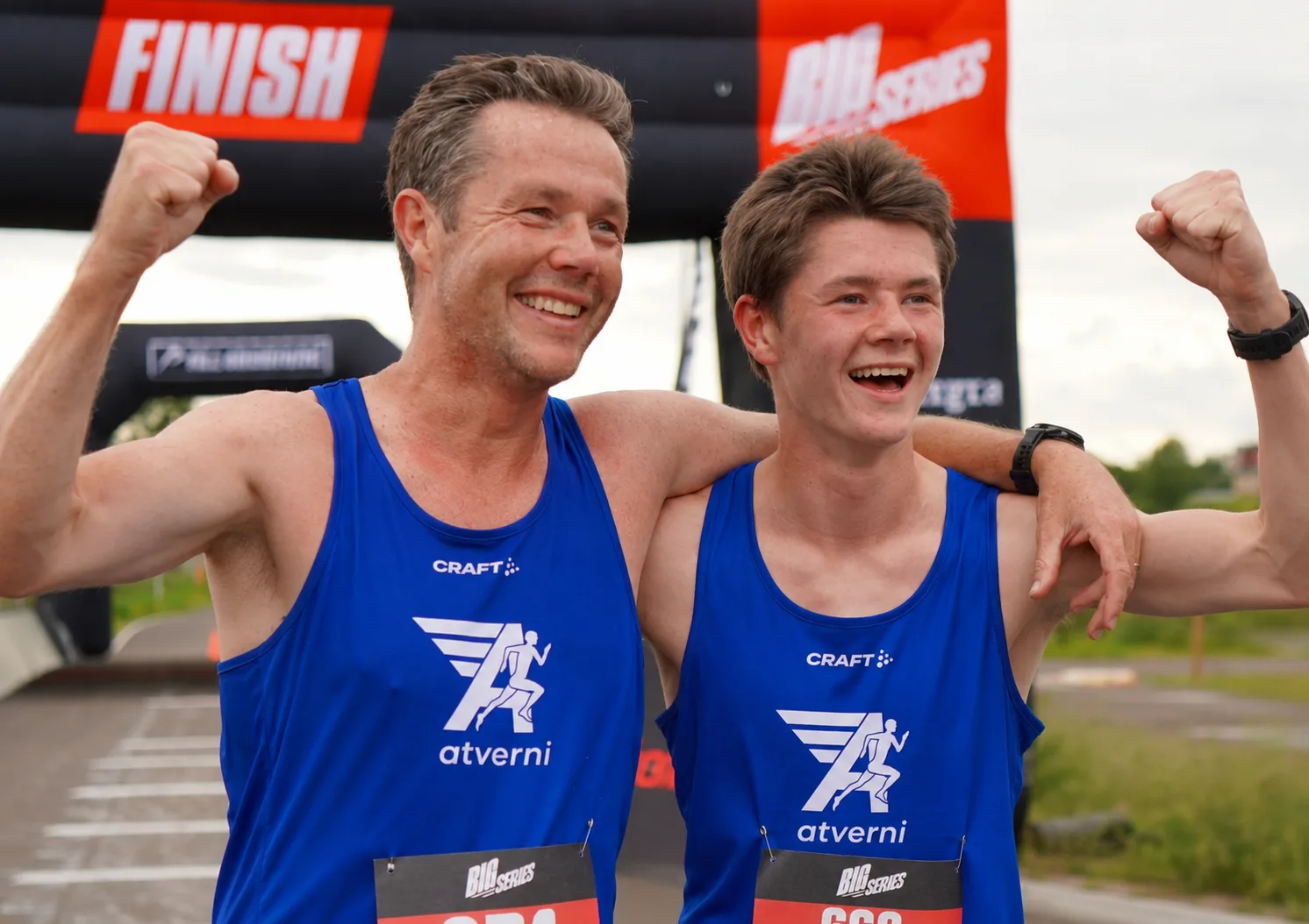 Jeroen van der Meer en zijn zoon Robin