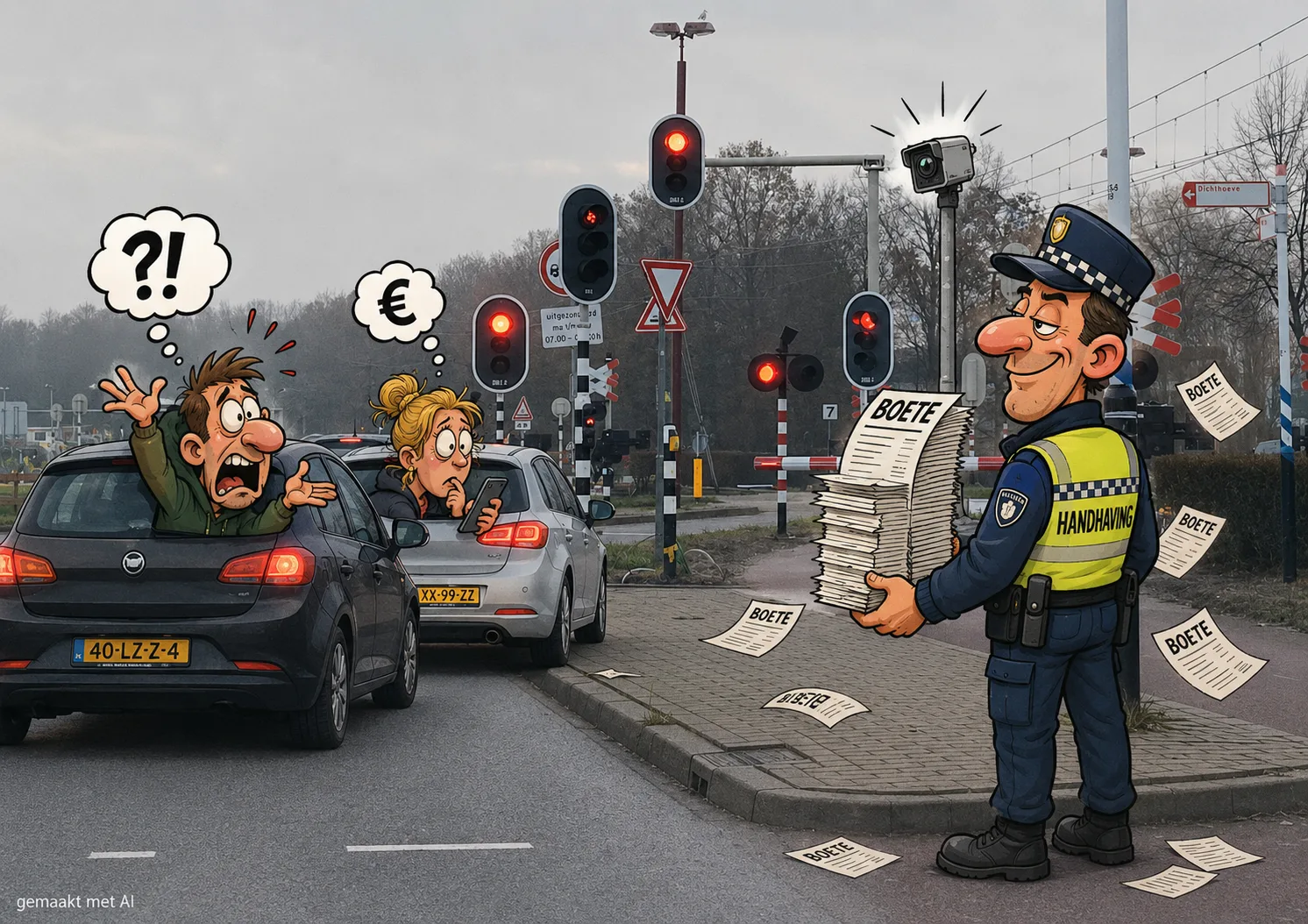 Karikatuur boete