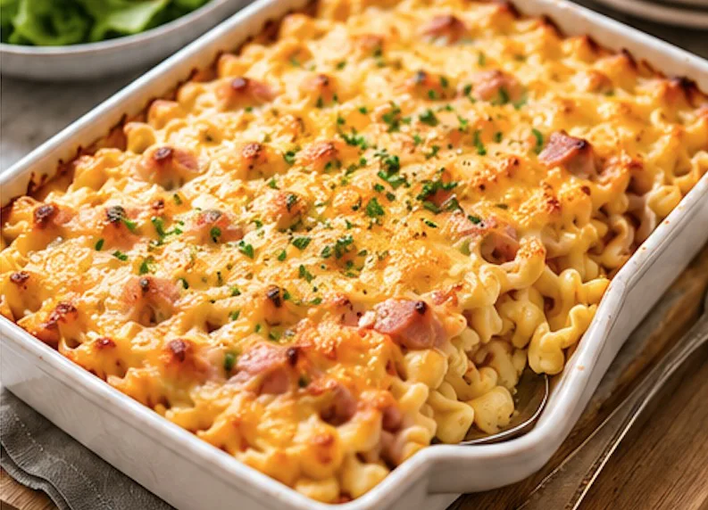 Macaronischotel ham kaas