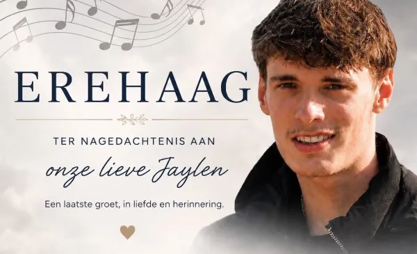 Nieuwegein neemt met erehaag afscheid van Jaylen (16)