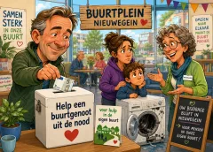 Collectebus op buurtplein laat zien hoe dichtbij armoede in Nieuwegein is