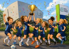Nieuwegeinse schoolmeiden slaan toe in laatste twintig seconden en pakken landelijke titel