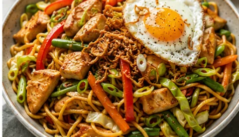 Koken met PEN: ‘Bami goreng met kip, groenten en gebakken ei’
