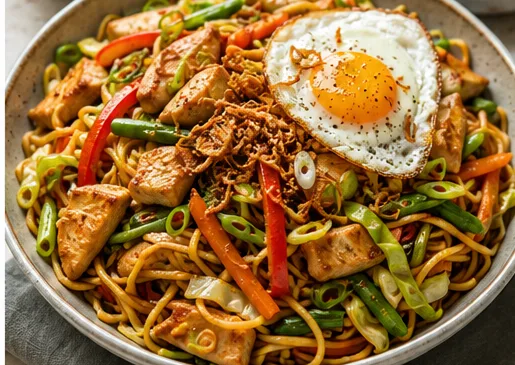 Koken met PEN: ‘Bami goreng met kip, groenten en gebakken ei’