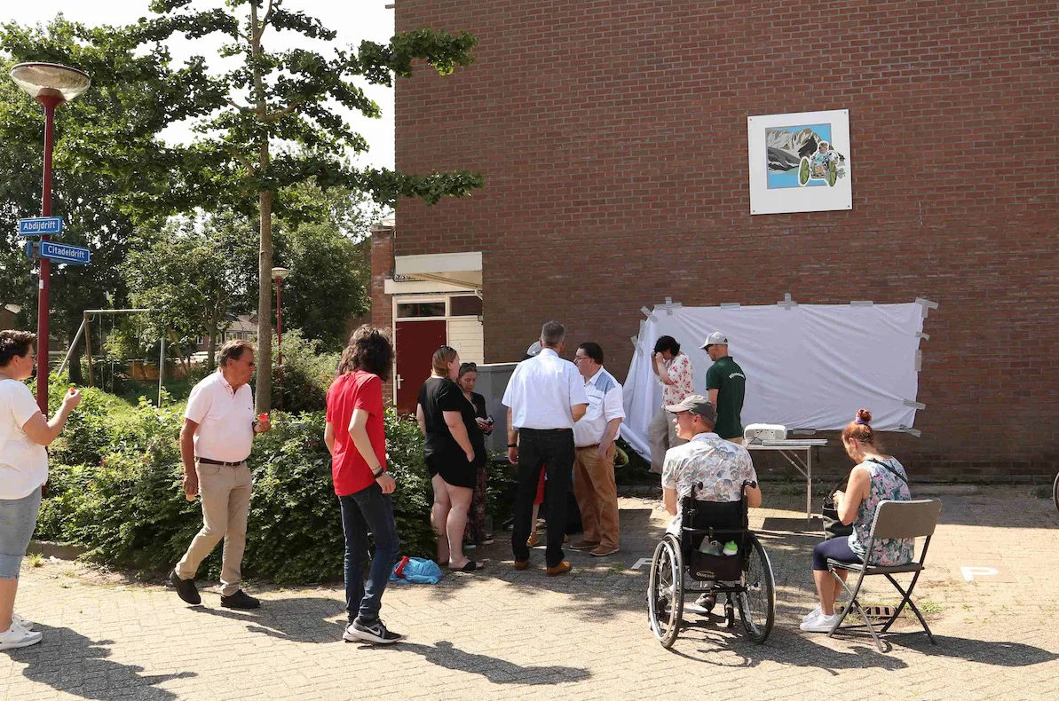 Kunstwerken onthulling gebouwendriften
