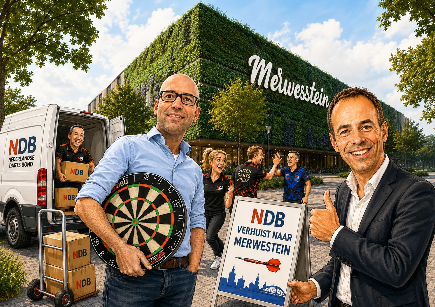 Ton Bothoff karikatuur met directeur Datsbond