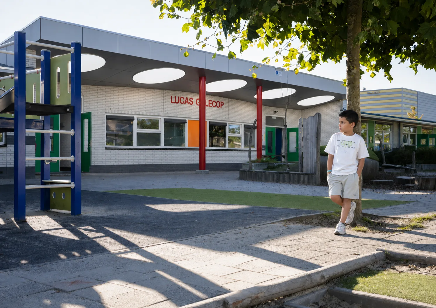 Omar op Lucas Galecop